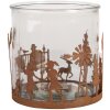 Clayre & Eef 6Y5938 Sviečnik Vianočná Scéna Ø 15x15 cm