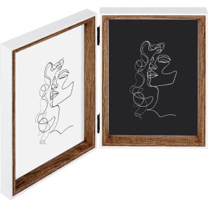 Walther Silhouette Dvojitý fotorámik Drevený – Biely/Prírodný