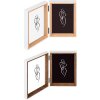 Walther Silhouette Dvojitý fotorámik Drevený – Biely/Prírodný