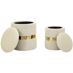 Mauro Ferretti Sada dvoch taburetok Sheffild krémové