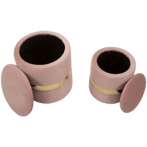 Mauro Ferretti Set 2 taburetov Sheffild s úložným priestorom, ružová