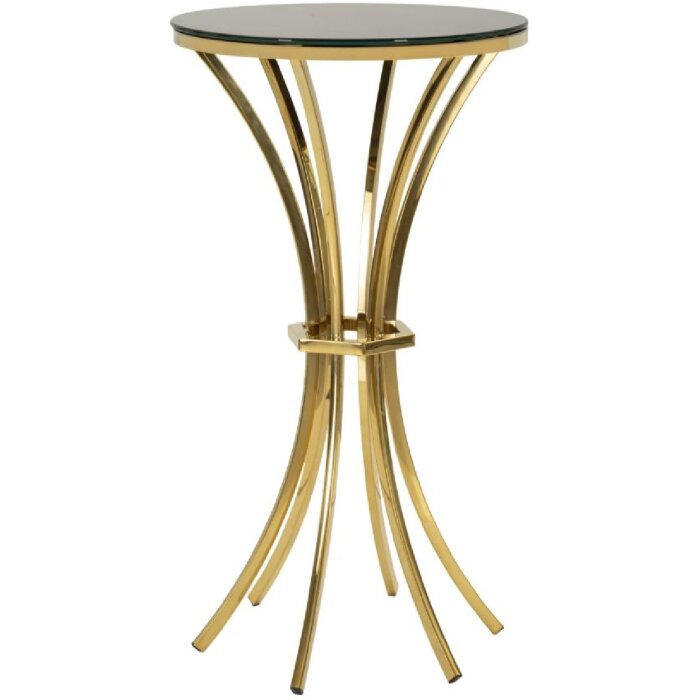 Mauro Ferretti vysoký príručný stolík Shanty Ø 50x92 cm zlatý/čierny