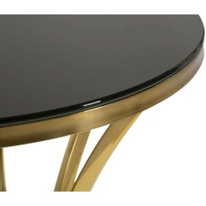 Mauro Ferretti vysoký príručný stolík Shanty Ø 50x92 cm zlatý/čierny