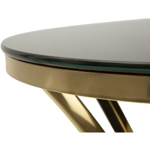 Mauro Ferretti vysoký príručný stolík Shanty Ø 50x92 cm zlatý/čierny