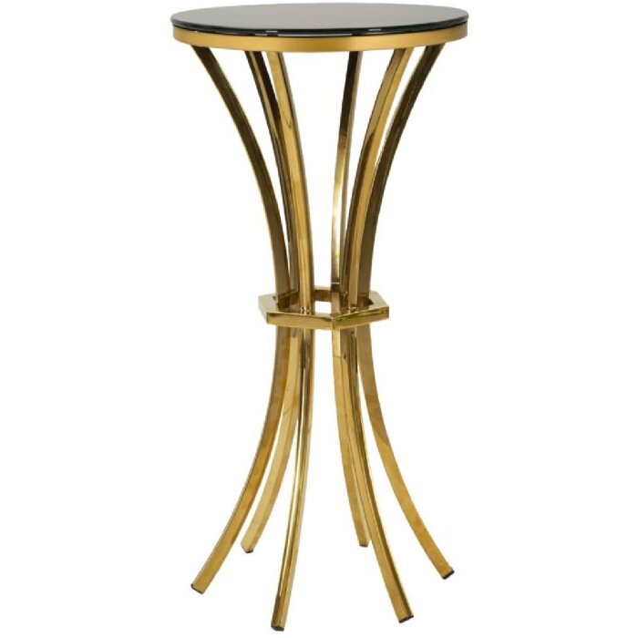 Mauro Ferretti stolík Shanty vysoký Ø 40x81 cm zlatý čierny