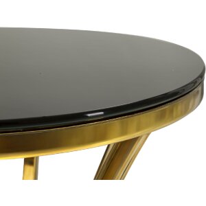 Mauro Ferretti stolík Shanty vysoký Ø 40x81 cm zlatý čierny