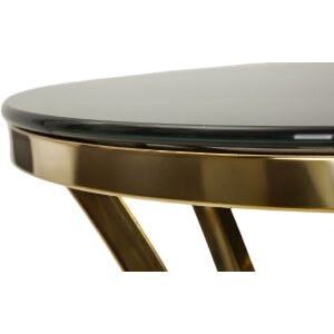 Mauro Ferretti stolík Shanty vysoký Ø 40x81 cm zlatý čierny