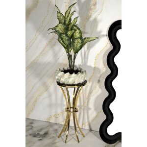 Mauro Ferretti stolík Shanty vysoký Ø 40x81 cm zlatý čierny