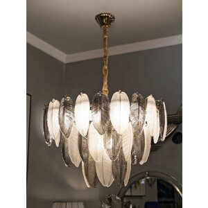 Mauro Ferretti Stropné svietidlo Leafy multicolor 60x40-87 cm 9xE14