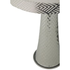 Mauro Ferretti Stolná lampa Tower strieborná biela 30x54 cm E27