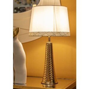 Mauro Ferretti stolná lampa Tower zlatá biela Ø 30x54 cm E27