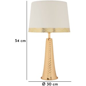 Mauro Ferretti stolná lampa Tower zlatá biela Ø 30x54 cm E27