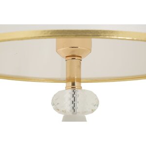 Mauro Ferretti stolná lampa Gipsy zlatá biela 30x52 cm E27