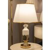 Mauro Ferretti stolná lampa Gipsy zlatá biela 30x52 cm E27