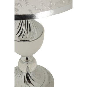 Mauro Ferretti stolná lampa Kody strieborná biela 30x54 cm E27
