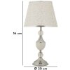Mauro Ferretti stolná lampa Kody strieborná biela 30x54 cm E27