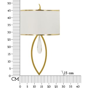 Mauro Ferretti nástenné svietidlo Vienna gold white 26x15x50 cm E14