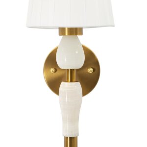Mauro Ferretti nástenná lampa Budapešť 16x20x46 cm zlatá biela