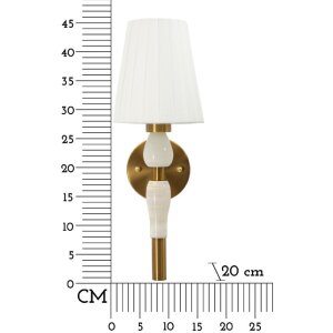 Mauro Ferretti nástenná lampa Budapešť 16x20x46 cm zlatá biela