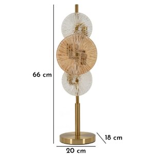 Mauro Ferretti stolná lampa Osaka sklo železo 20x18x66 cm