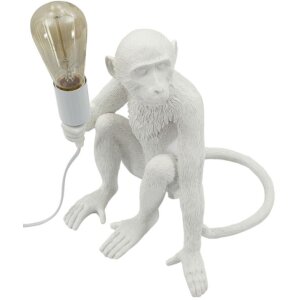 Mauro Ferretti stolná lampa sediaca opica biela 33x33x32 cm E27