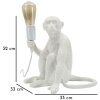 Mauro Ferretti stolná lampa sediaca opica biela 33x33x32 cm E27