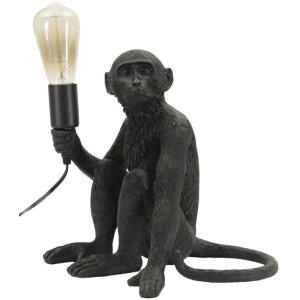 Mauro Ferretti Stolná lampa Sediaca opica Čierna...
