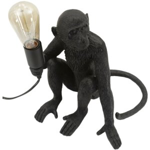 Mauro Ferretti Stolná lampa Sediaca opica Čierna 33x33x32 cm
