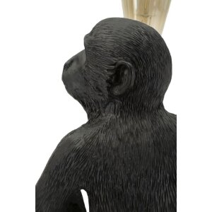Mauro Ferretti Stolná lampa Sediaca opica Čierna 33x33x32 cm