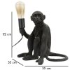 Mauro Ferretti Stolná lampa Sediaca opica Čierna 33x33x32 cm