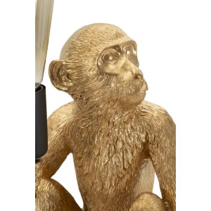 Mauro Ferretti stolná lampa sediaca opica zlatá 33x33x32 cm E27