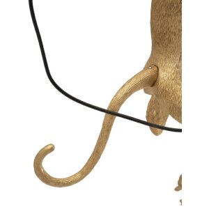 Mauro Ferretti nástenné svietidlo opica zlatá 32x32x64 cm E27