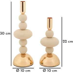 Mauro Ferretti svietnik Galaxy krémový – 2-dielna súprava