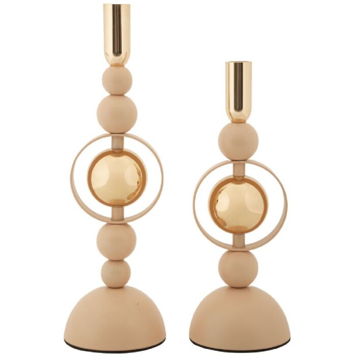 Mauro Ferretti svietnik Saturn ružový – 2-dielna súprava