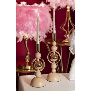 Mauro Ferretti svietnik Saturn ružový – 2-dielna súprava