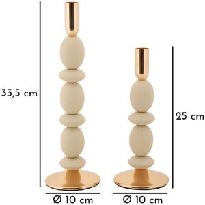 Mauro Ferretti svietnik Shuttle krémový 2-dielna súprava