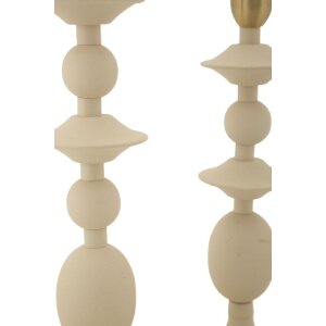 Mauro Ferretti Sviečnik Gemini krémový - 2-dielna súprava