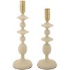 Mauro Ferretti Sviečnik Gemini krémový - 2-dielna súprava