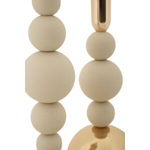 Mauro Ferretti svietnik Bolly krémový – 2-dielna sada 10x24/29,5 cm