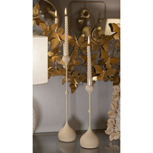 Mauro Ferretti svietnik Slimmy krémový – 2-dielna súprava