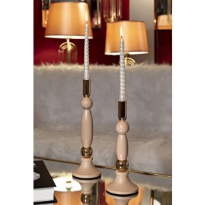 Mauro Ferretti Strek ružový svietnik – 2-dielna súprava 9,5x25/30 cm