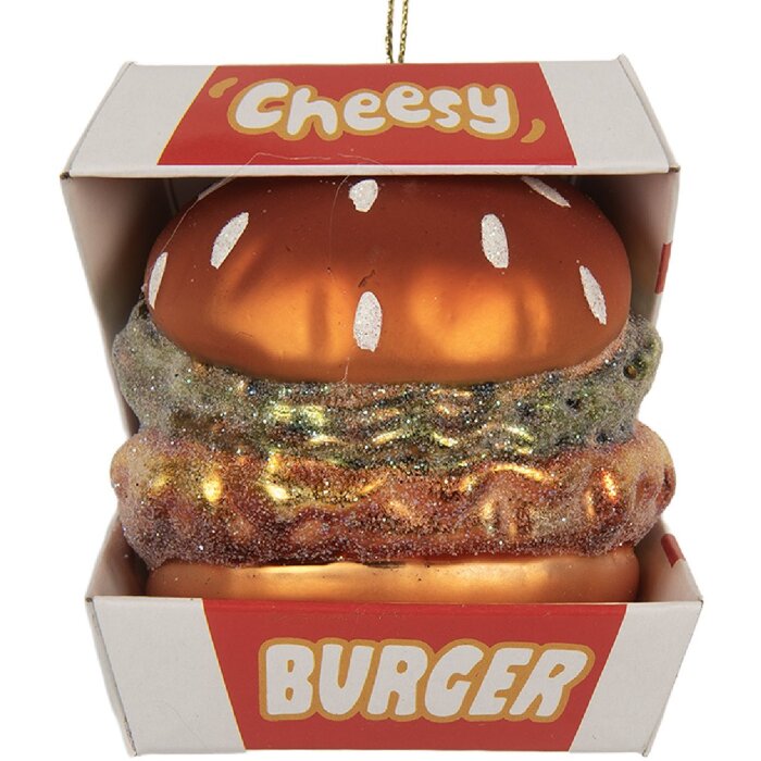 Clayre & Eef Vianočný záves červeno-biely 7x7x8 cm