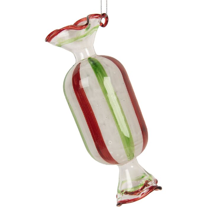 Clayre & Eef 6GL5277 Vianočný záves 5x13 cm bielo-červený