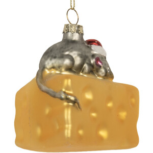 Clayre & Eef 6GL5305 Vianočný záves 8x8x8 cm