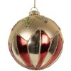 Clayre & Eef 6GL5316 Vianočná guľa Ø 8 cm zlatá/červená