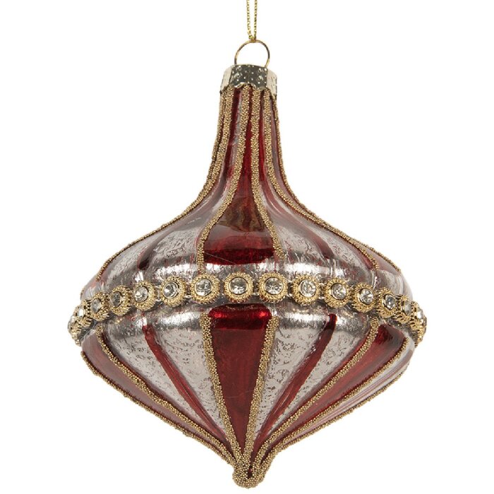 Clayre & Eef Vianočná guľa Ø 9x11 cm