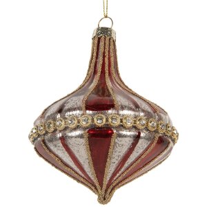 Clayre & Eef Vianočná guľa Ø 9x11 cm