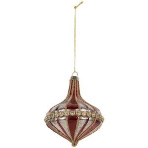 Clayre & Eef Vianočná guľa Ø 9x11 cm