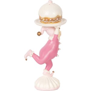 Clayre & Eef Elf 12x8x21 cm Ružovobéžová dekorácia