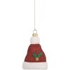 Clayre & Eef Závesný vianočný ornament Čiapka 7x4x10 cm